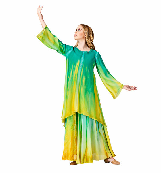 Thumbnail: Adult Water Colour Long Sleeve Tunic Style WC101