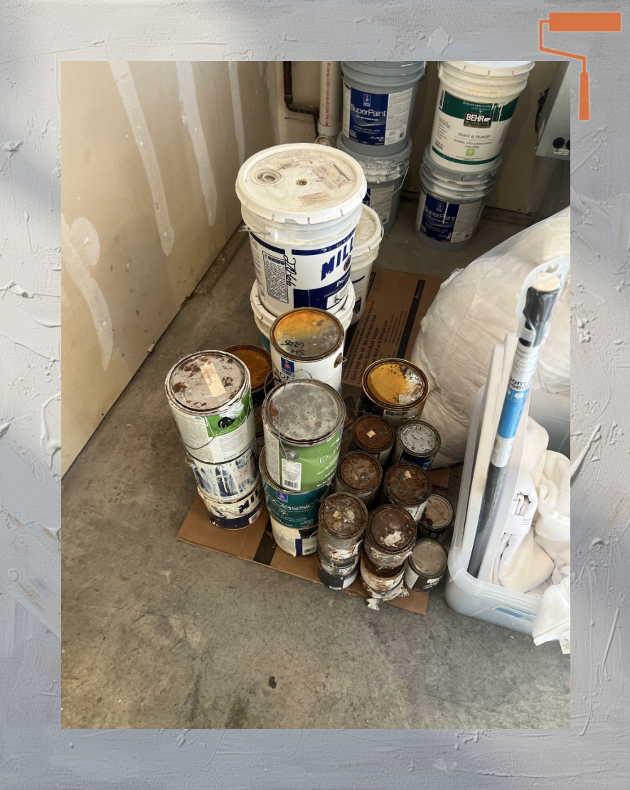 Paint picked up in Edmonds, Washington for recycling.