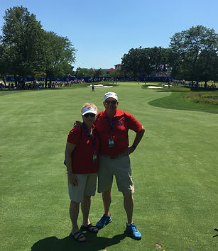 Chuck & Marva as LPGA Marshals at Olympia Fields