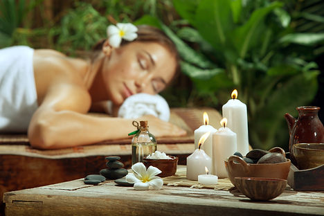 Woman Relaxing in Massage Spa