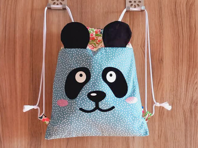 Miniature : Patron PDF Sac à dos enfant panda kawaii