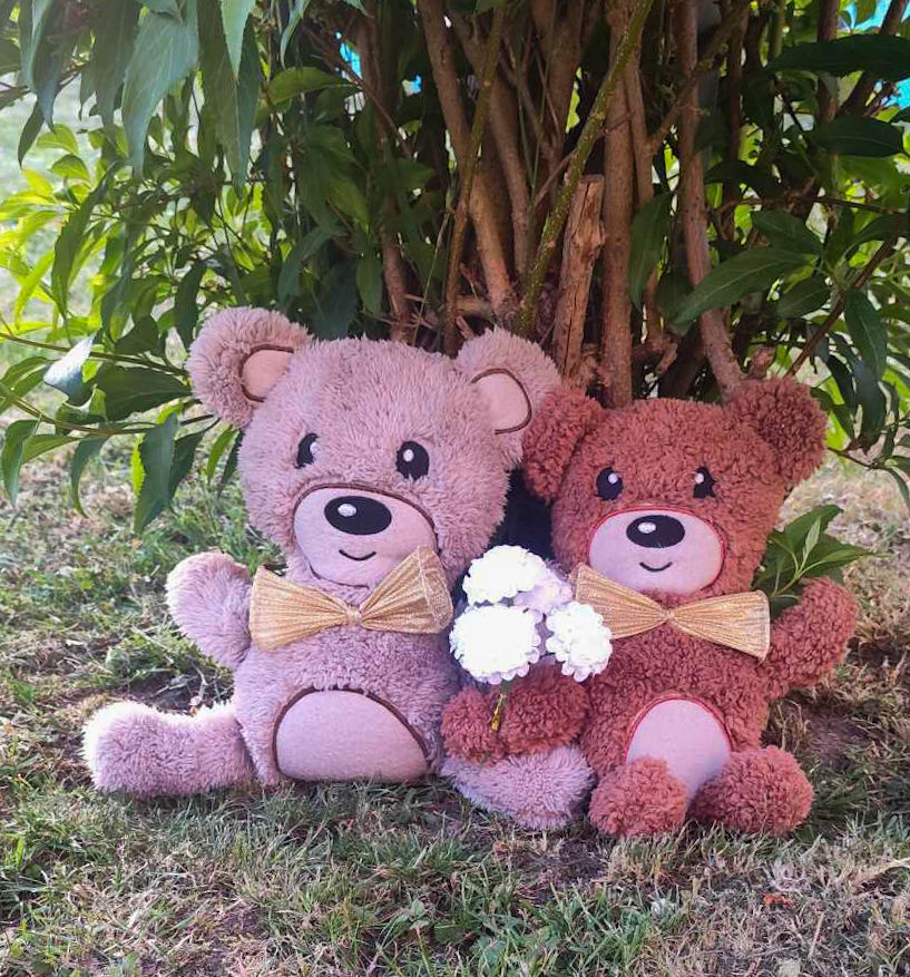Miniature : Patron PDF Peluches Milo petit et grand ourson version Broderie