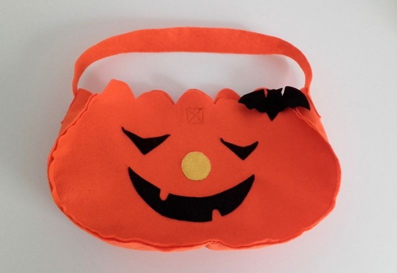 Miniature : Patron PDF Sac à bonbons Citrouille pour Halloween