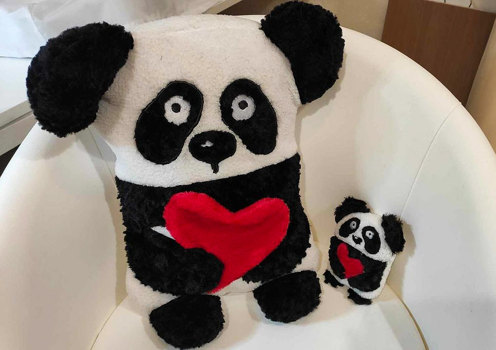 Miniature : Patron PDF - Kola mini-peluche panda version Broderie ITH et SVG