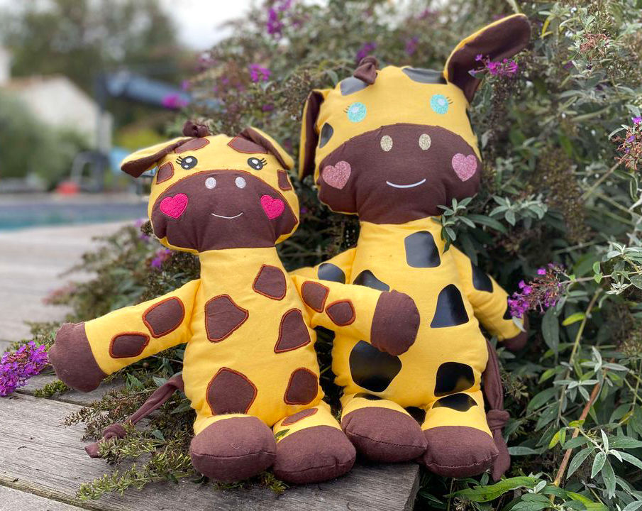 peluche girafe doudou bebe