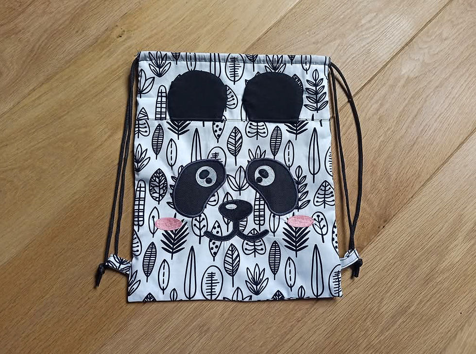 Miniature : Patron PDF Sac à dos enfant panda kawaii
