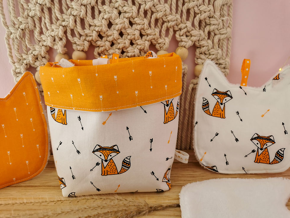 Miniature : Panière avec lingettes démaquillantes lavables - zéro déchet