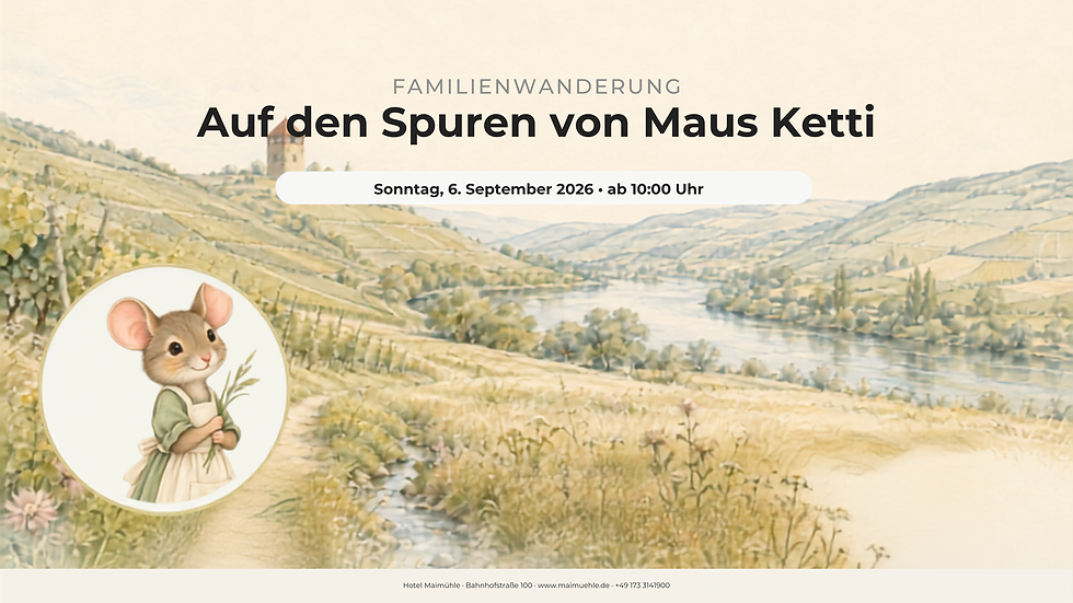 Familien unterwegs bei einer Wanderung durch die Weinberge