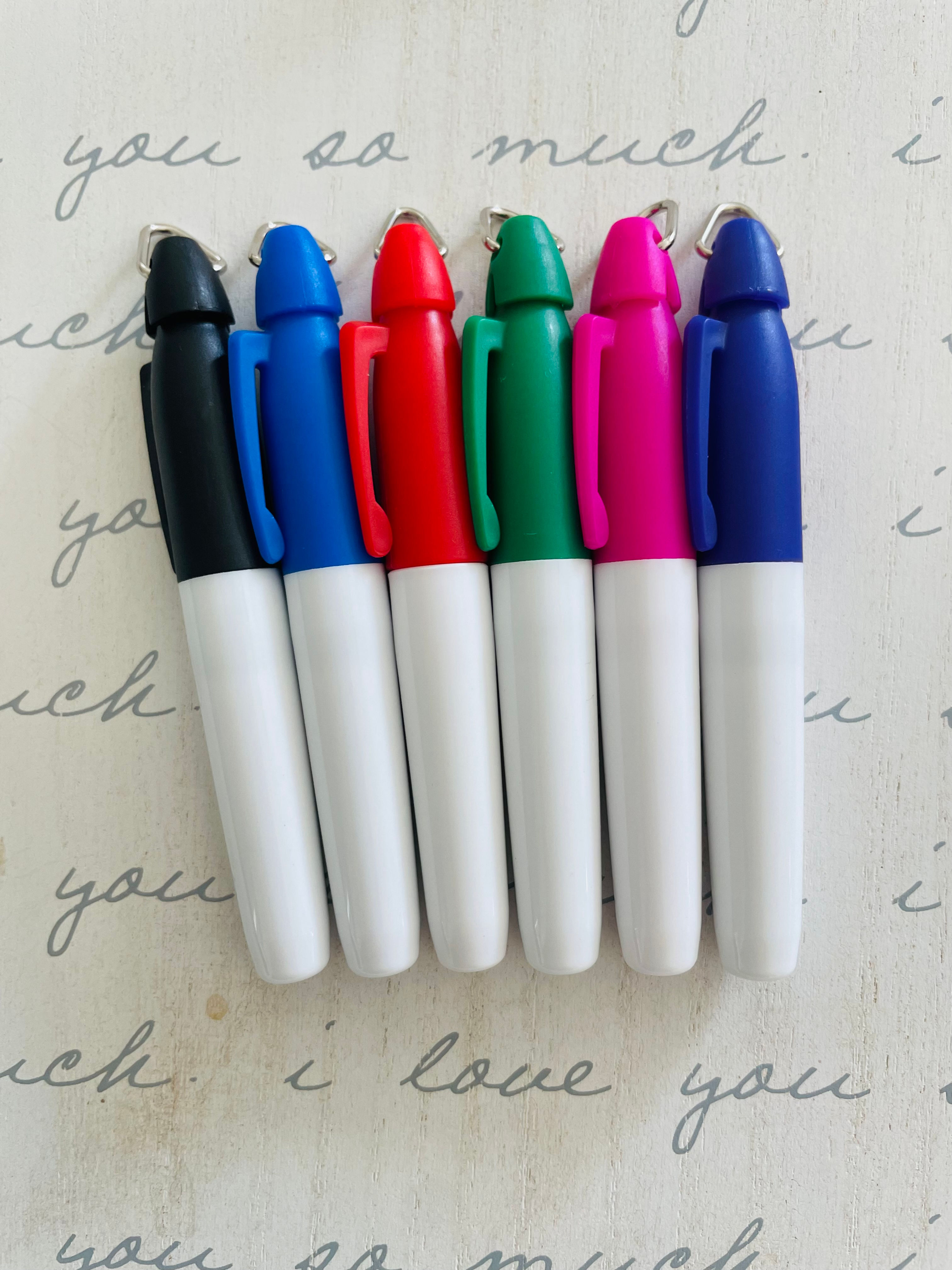 Mini Permanent Marker Badge Reel Accessory Set - Colored (5 pieces)