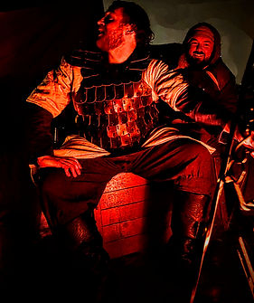 two warriors resting aftert a long day