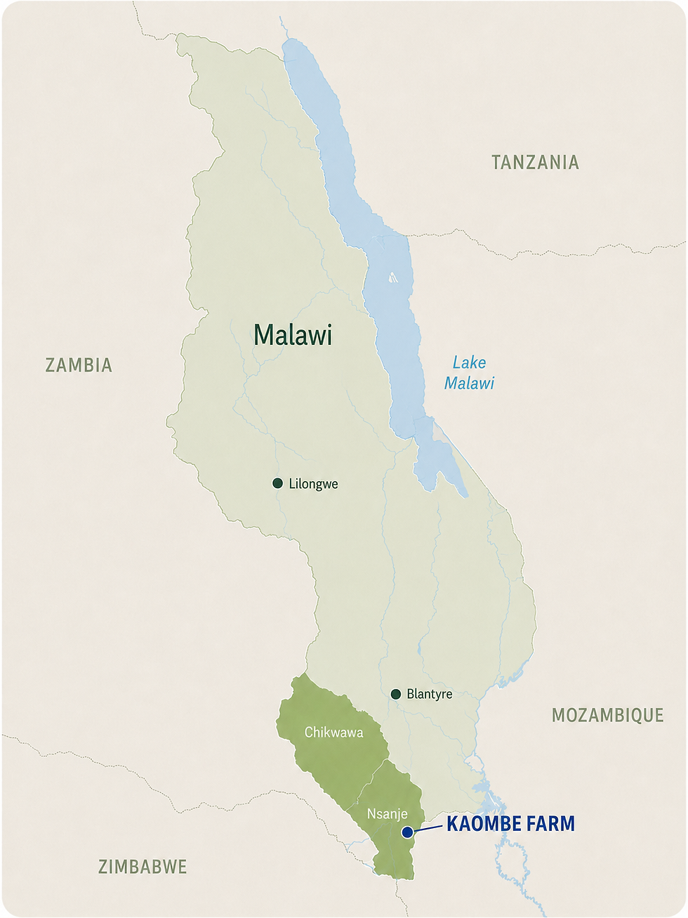 Kaombe Malawi map.png