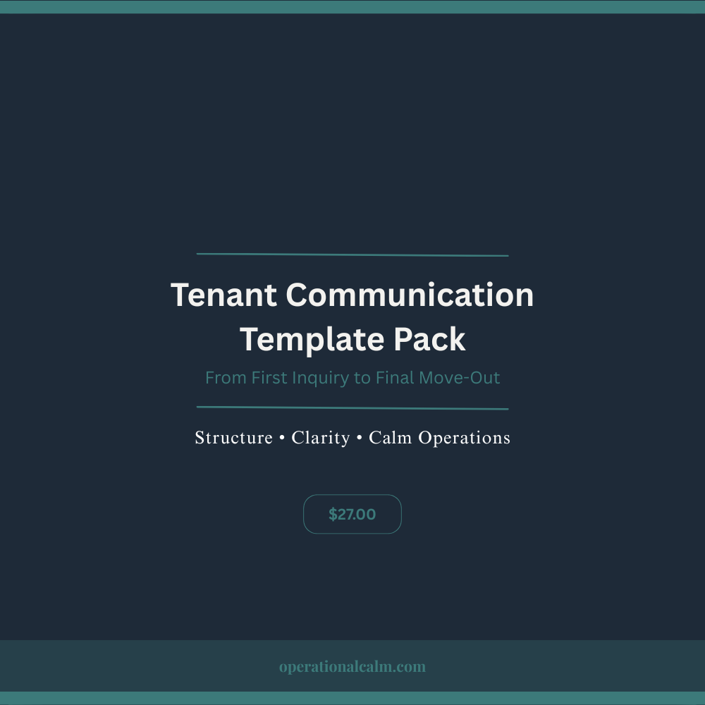 Tenant Communication Template Pack