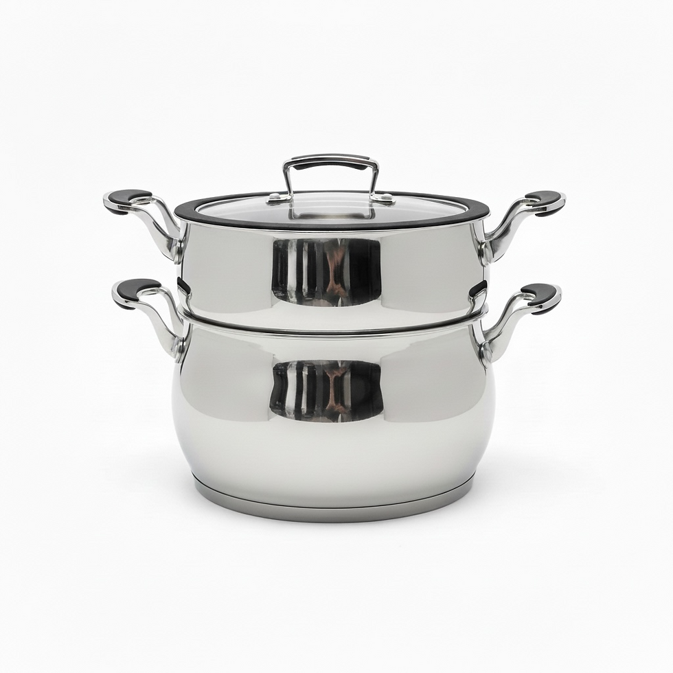 couscoussier inox avec couvercle en verre