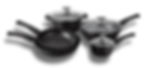 Batterie de cuisine 13 pièces avec attributs effet bois