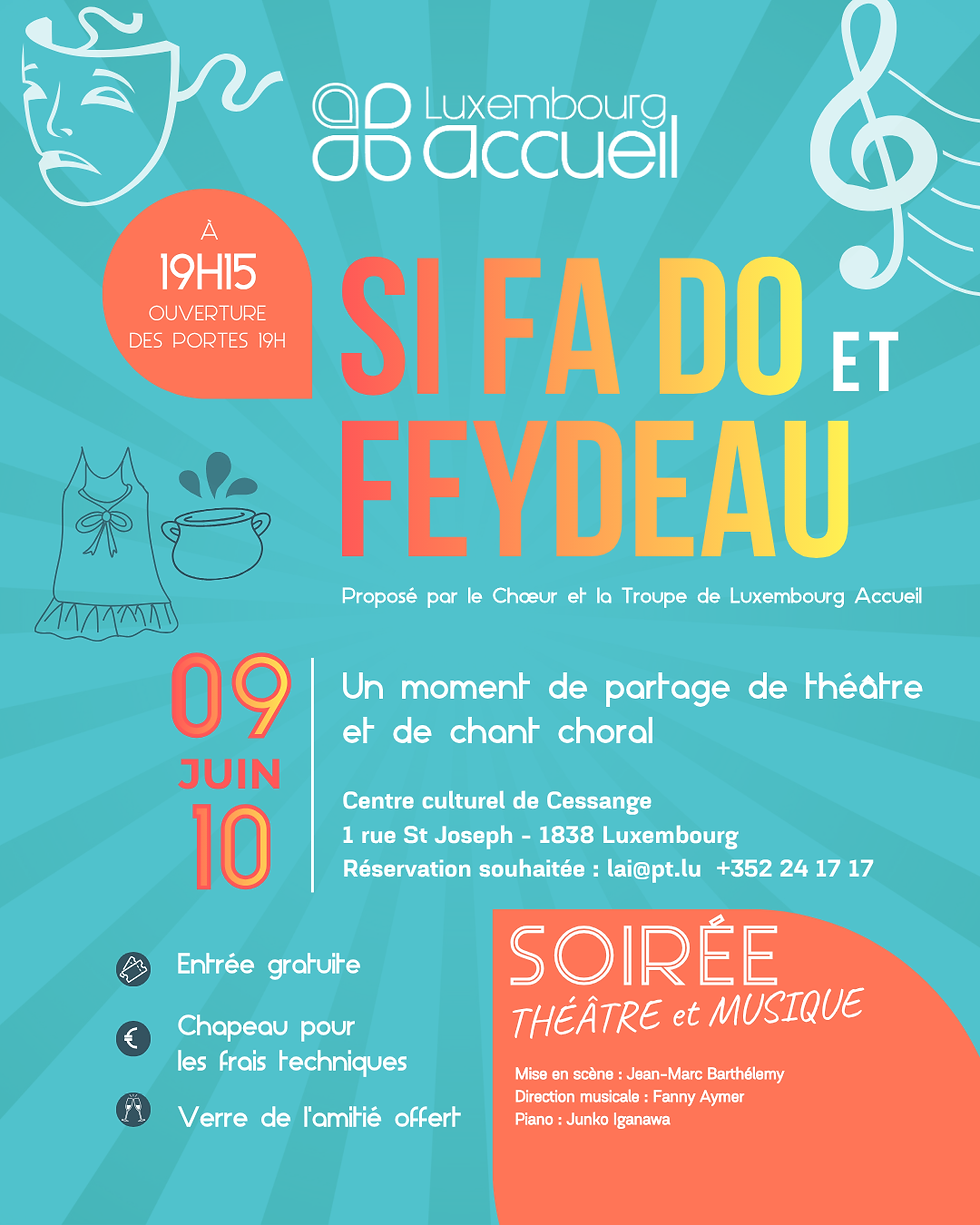 Soirée théâtre et chants 9 & 10 juin 19h30