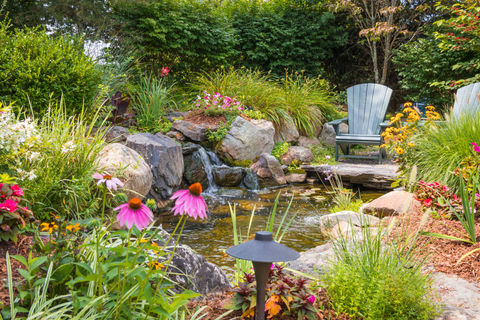 Serene Water Feature and Garden Retreat