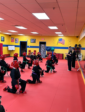 Practicing at American Karate in Ellington, CT 