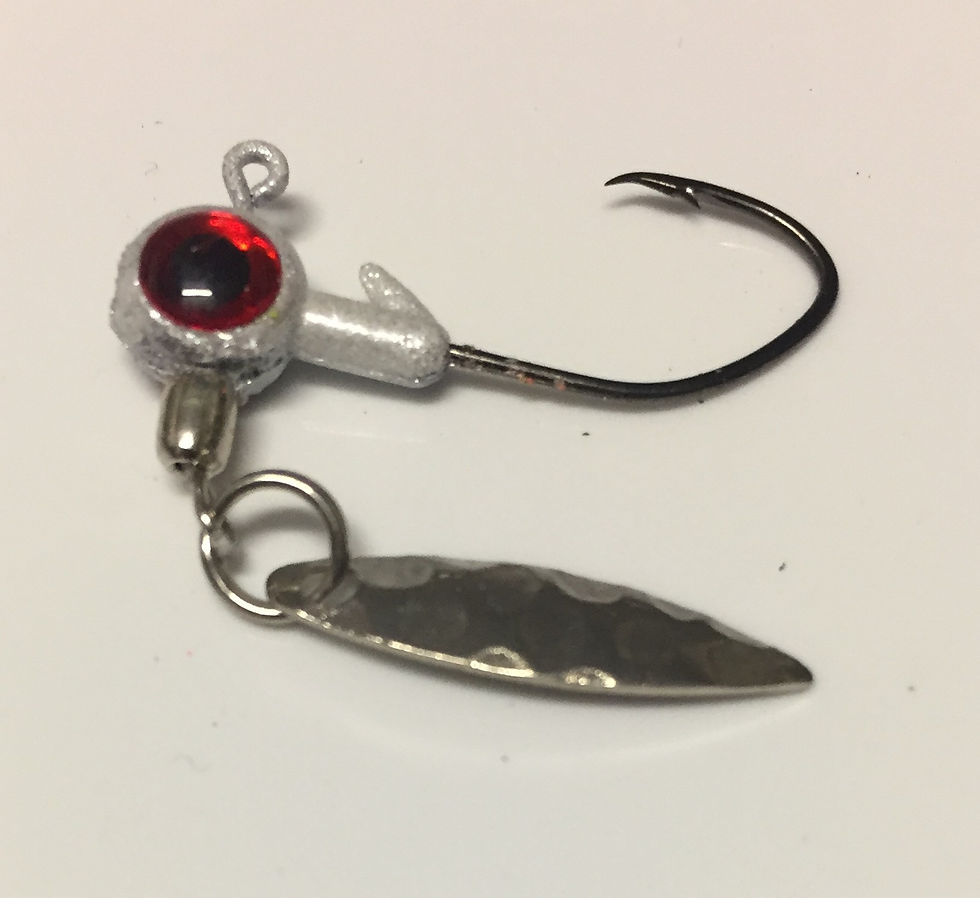 Bonehead 1/16 oz BX Bladed Jig Heads Pearl 5 pk. thumperselite