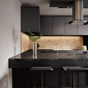 Monochrome Kitchen – Modern Interior Visualization