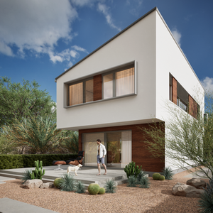 Minimalist modern house visualization