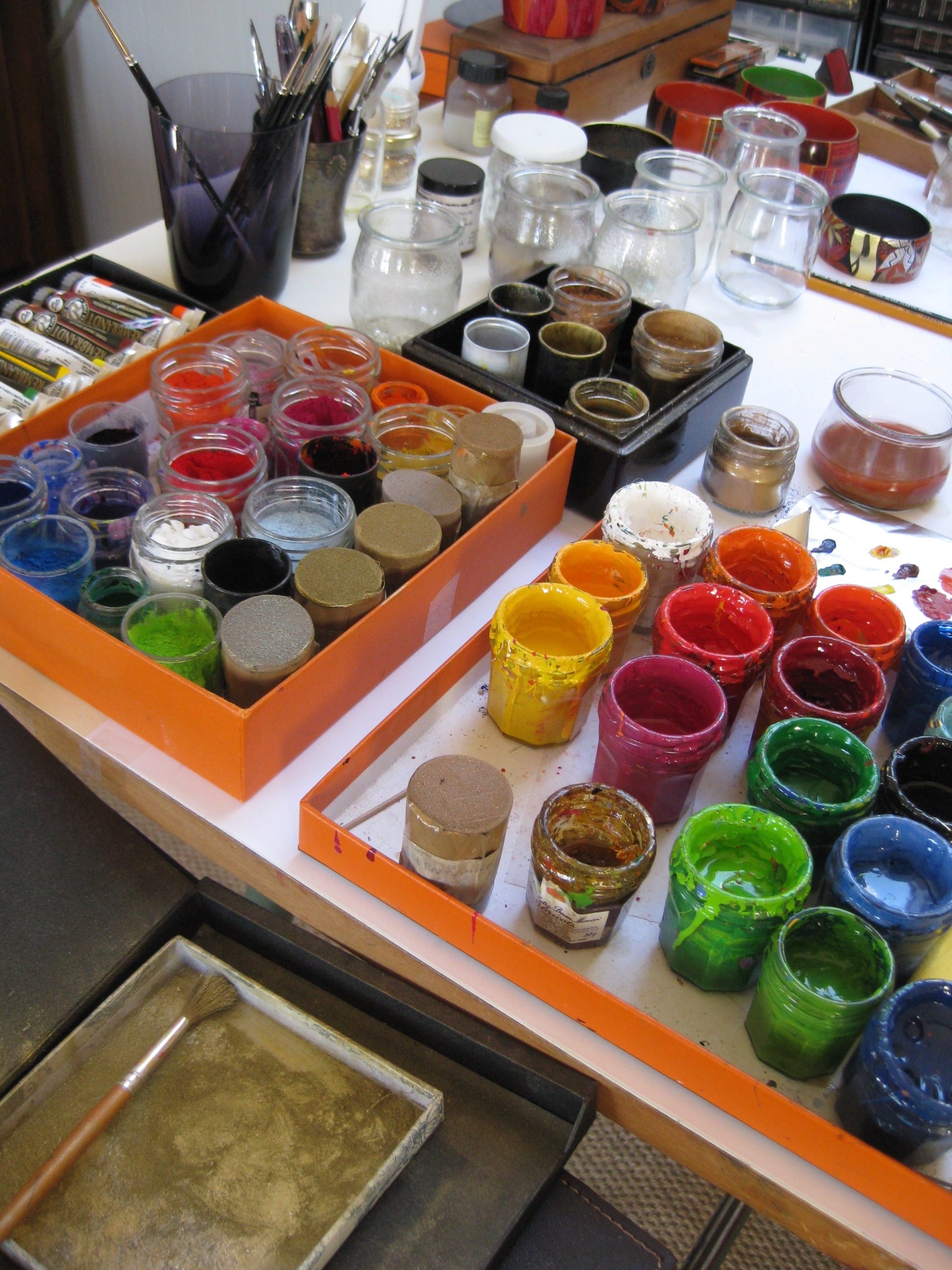 A l'atelier, ma table de travail