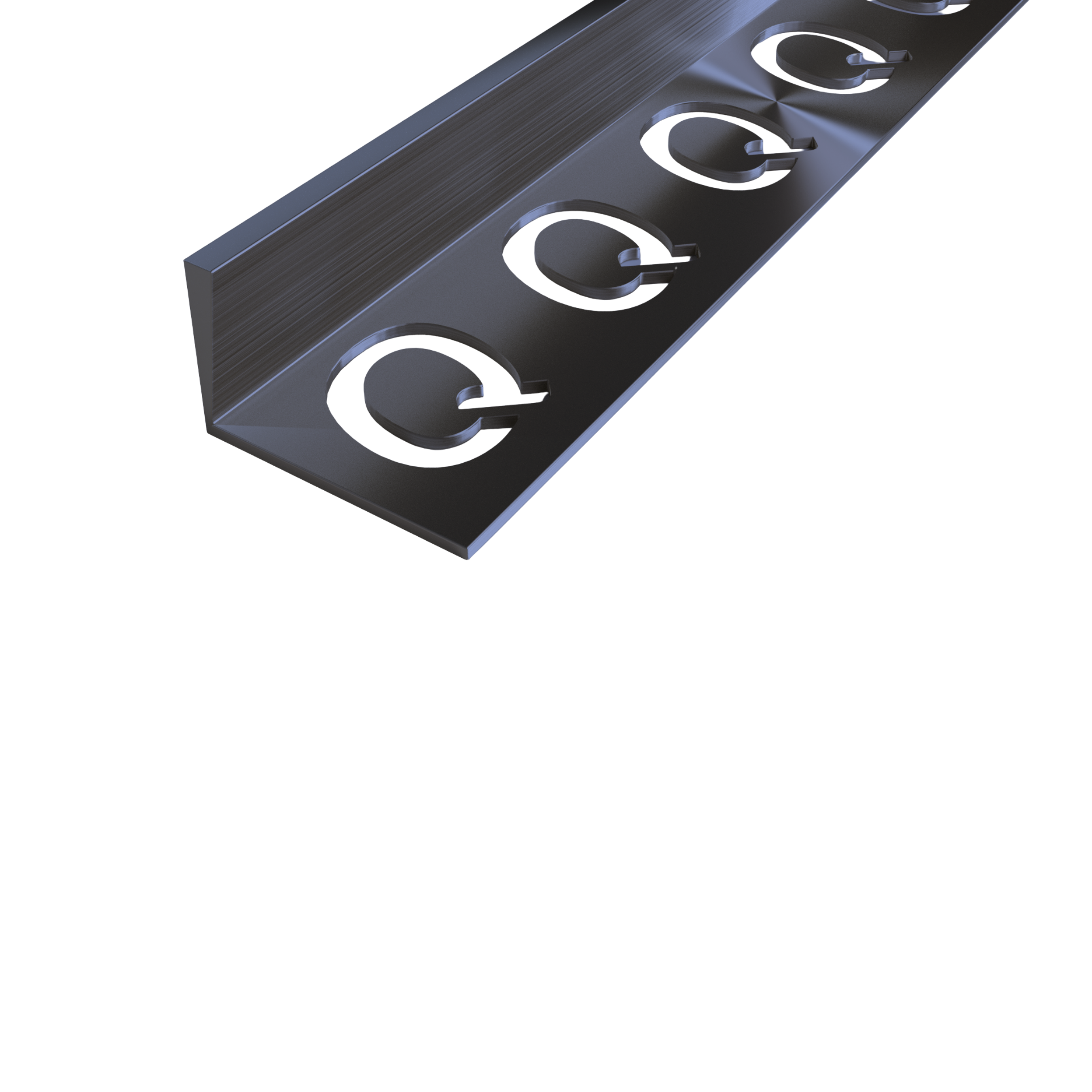 Aluminium Coloured Straight Edge Trims 2.5m