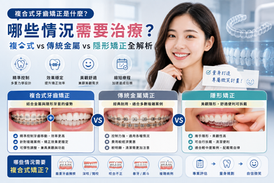 複合式牙齒矯正是什麼？哪些情況需要治療？複合式 vs 傳統金屬 vs 隱形矯正全解析
