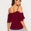 Thumbnail: Butterfly  Sleeve Cold-shoulder Top