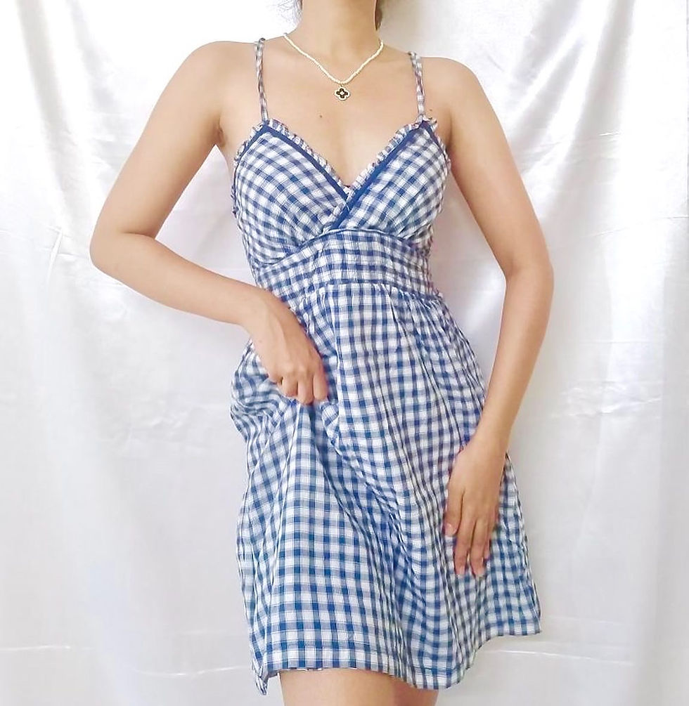 Thumbnail: Meet Cute Gingham Sweetheart Dress 