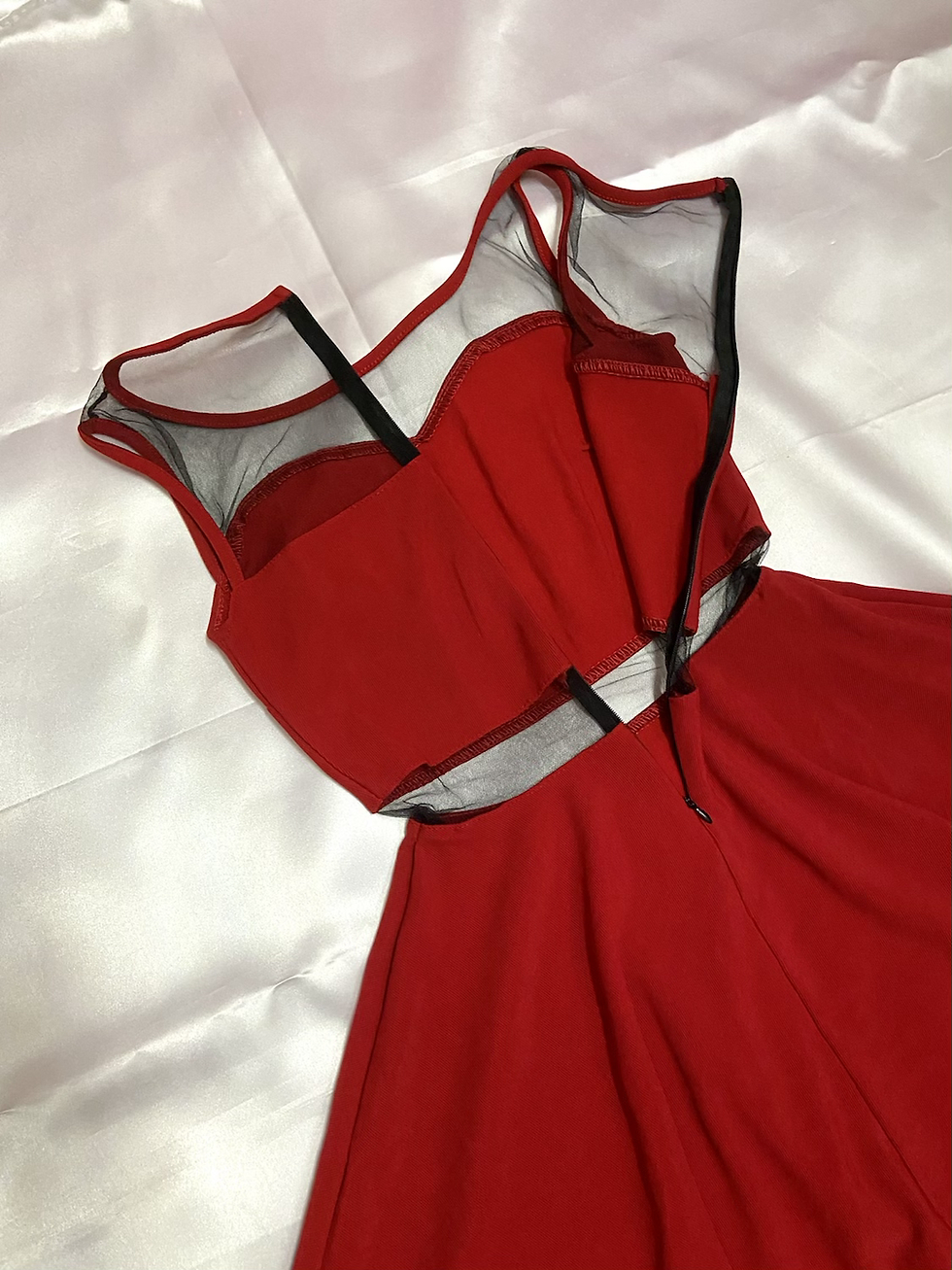 Thumbnail: I can’t Resist Deep Red Skater Dress | Size S