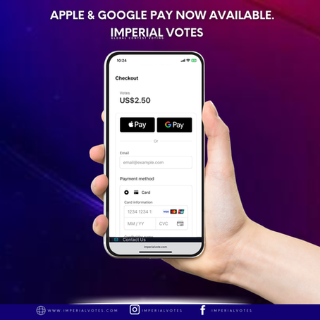 Vote using Apple Pay & Google Pay
