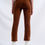 Thumbnail: FLARED JEANS MET HOGE TAILLE EN ONAFGEWERKTE ZOOM IN BROWN