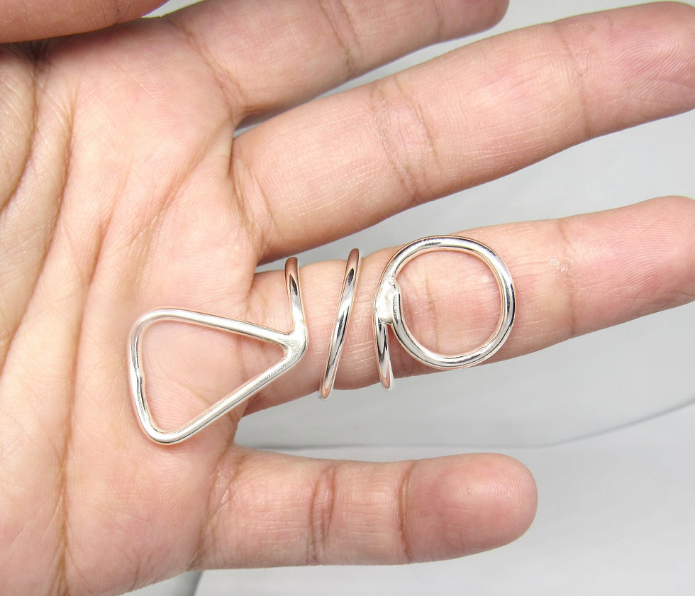 Miniatura: EB9898   TriggerSilver©  Splint Ring • EDS splint • MCP splint • Handmade Splint