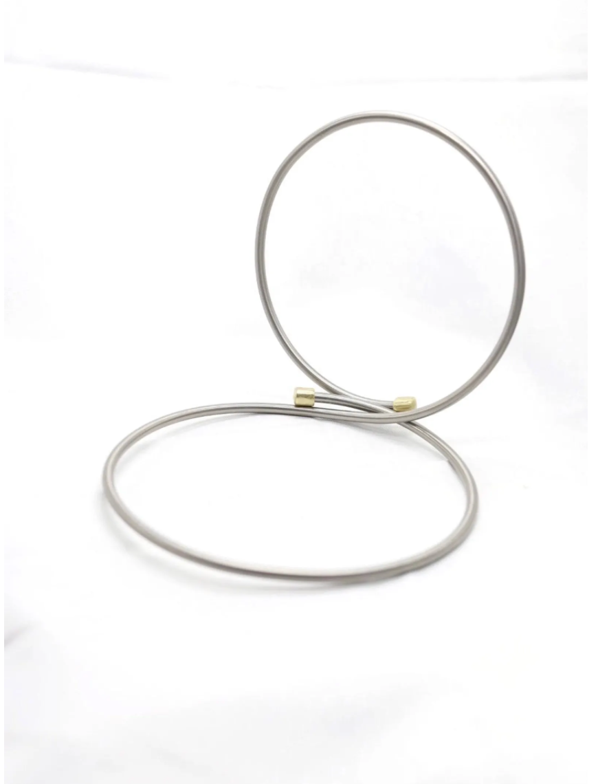 Thumbnail: Elbow Splint brace made in Titanium and Brass • hyperextending elbow Splint Tenn