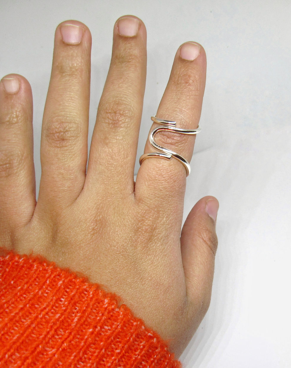 Thumbnail: U shape Multi use Silver Splint Ring