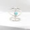 Miniatura: Adjustable Sterling Silver Swan Splint Ring with Amazonite 6mm | Finger Splint