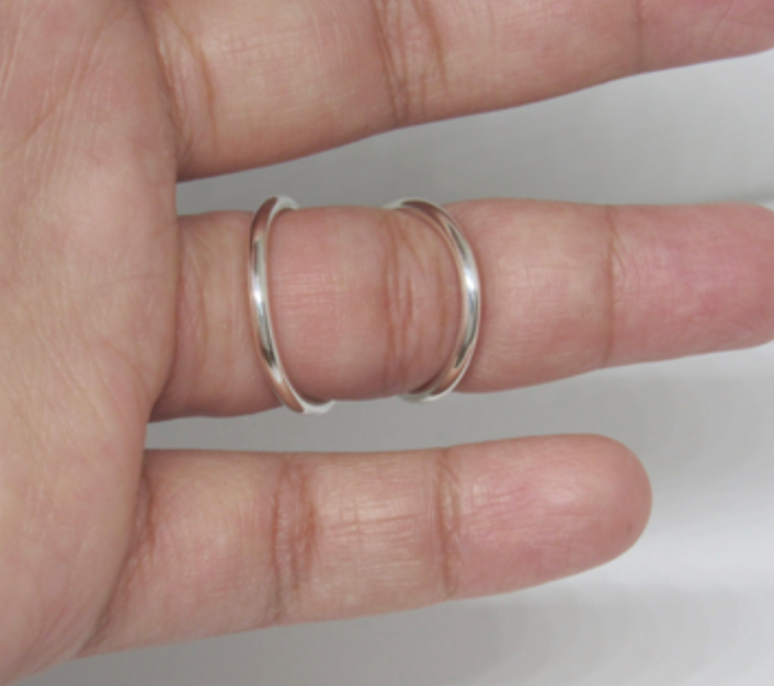 Miniatura: Mallet Finger Ring With Amethyst Stones • Trigger Finger Splint Ring