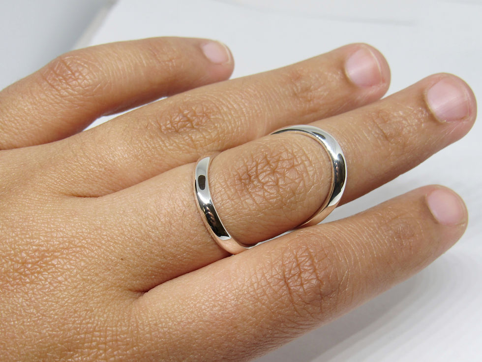 Thumbnail: Sterling Silver Swan Splint Ring Set (5 splints):  Finger Joint Support