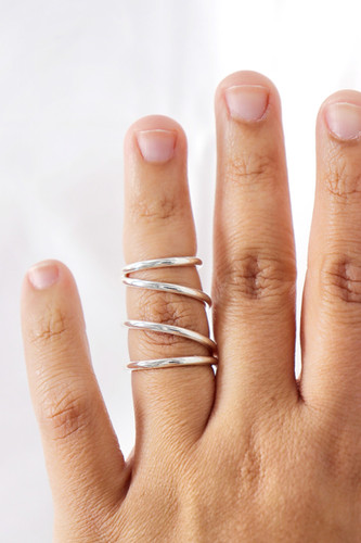 Sterling Silver EvaSpiral© Splint Ring • Spiral Splint Ring • Thumb ...