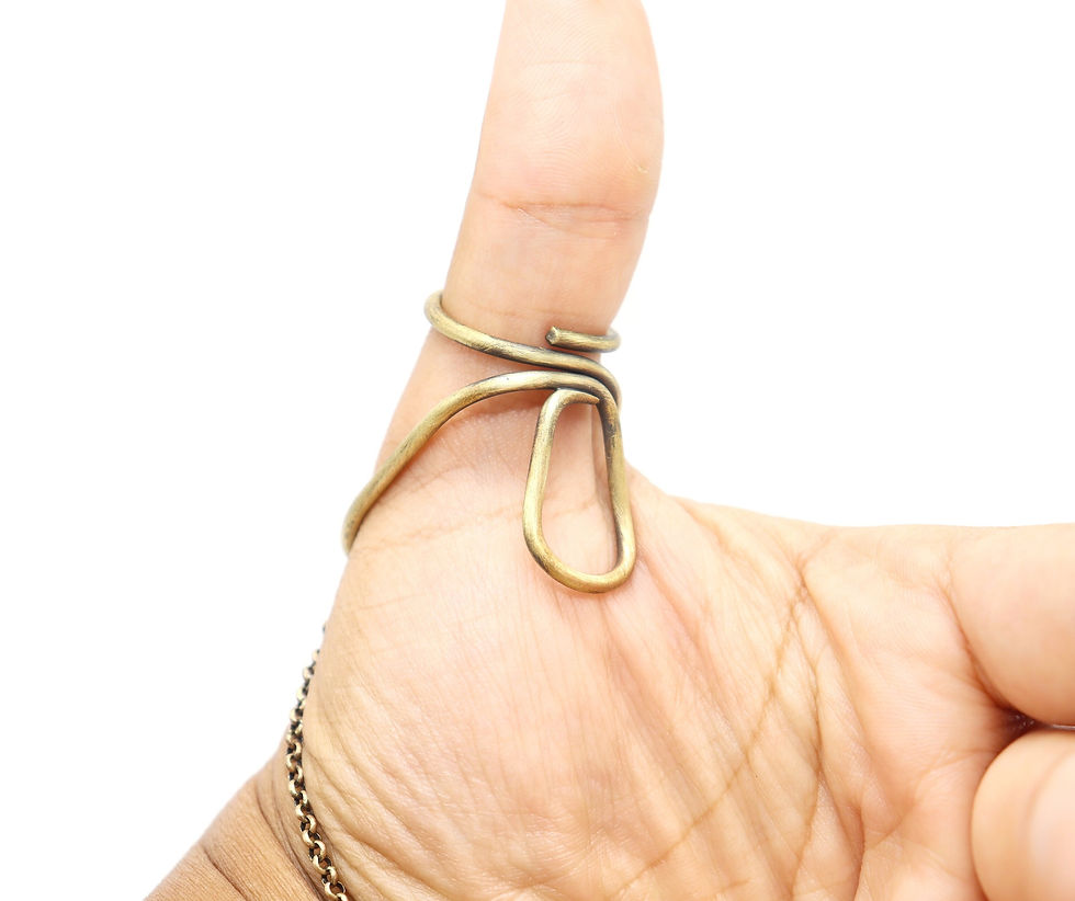 Thumbnail: Eb78  BrassThumb MCP Brass Splint Ring • MCP Thumb Splint  • Custom Splint
