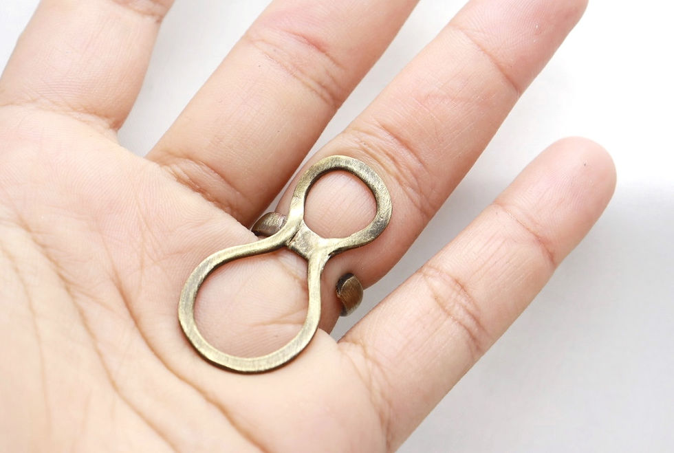 Adjustable Sterling Silver or Brass MCP Trigger Splint Ring: Handmade EDS Finger