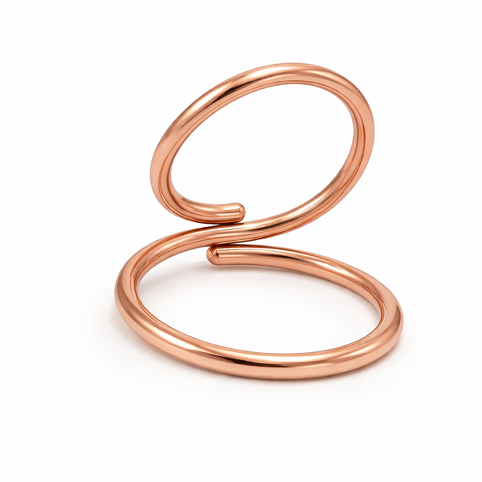 Thumbnail: Bronze Swan Splint Ring Set (5 splints): Adjustable Finger Joint Support