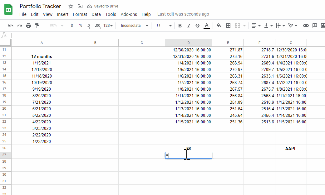 Stock Portfolio dashboard tutorial