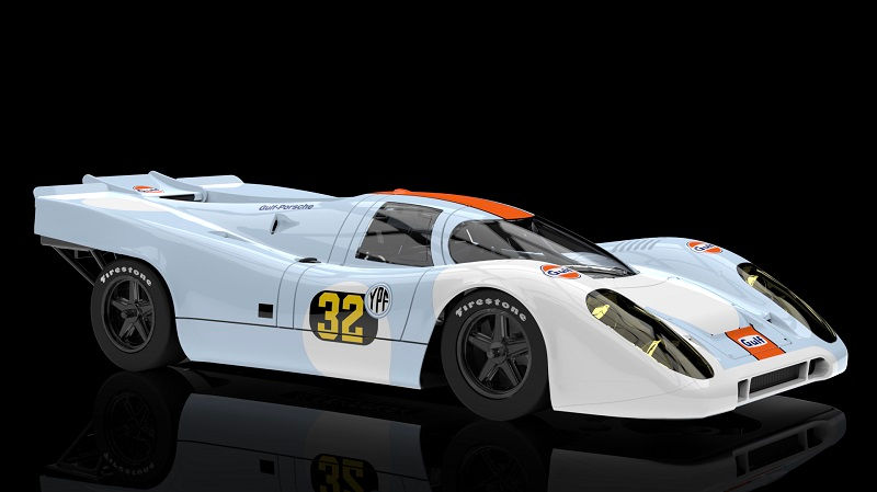 Thumbnail: NSR-0631SW PORSCHE 917K GULF BUENOS AIRES 1971 #32 2ND PLACE [Future Release]
