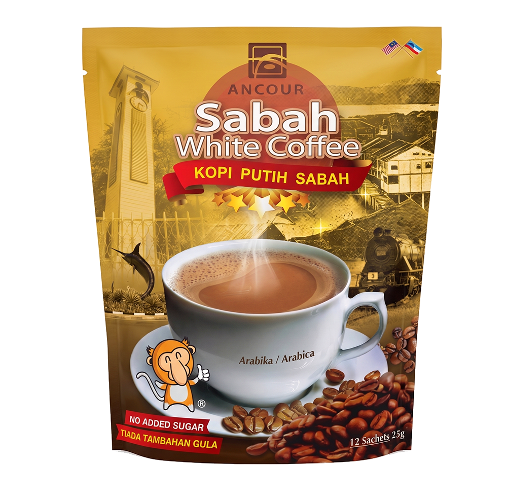 Sabah White Coffee No Sugar Added 12 sachets 无糖白咖啡