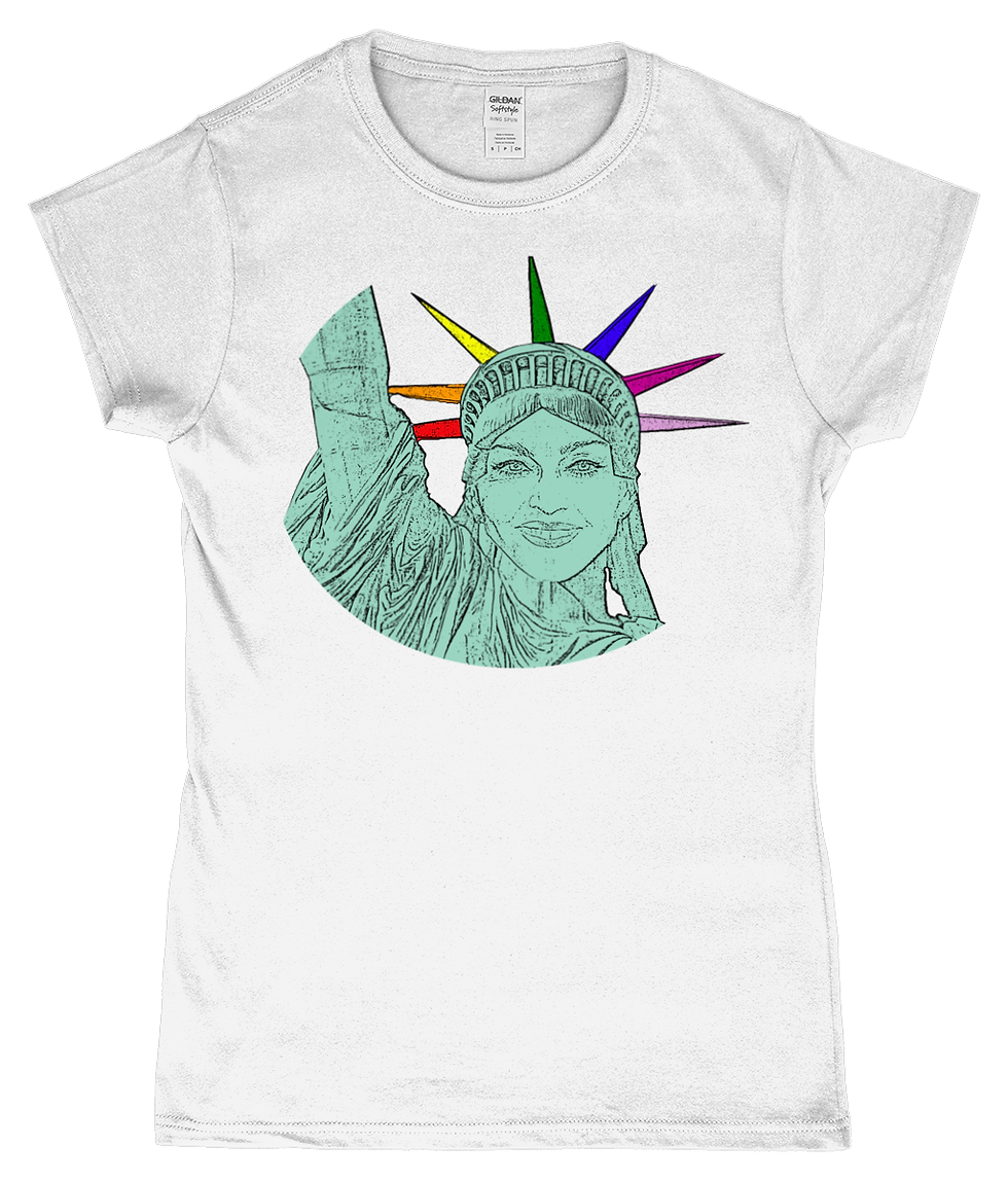 Thumbnail: Madonna as The Statue of Liberty! LGBT Ladies T-Shirt