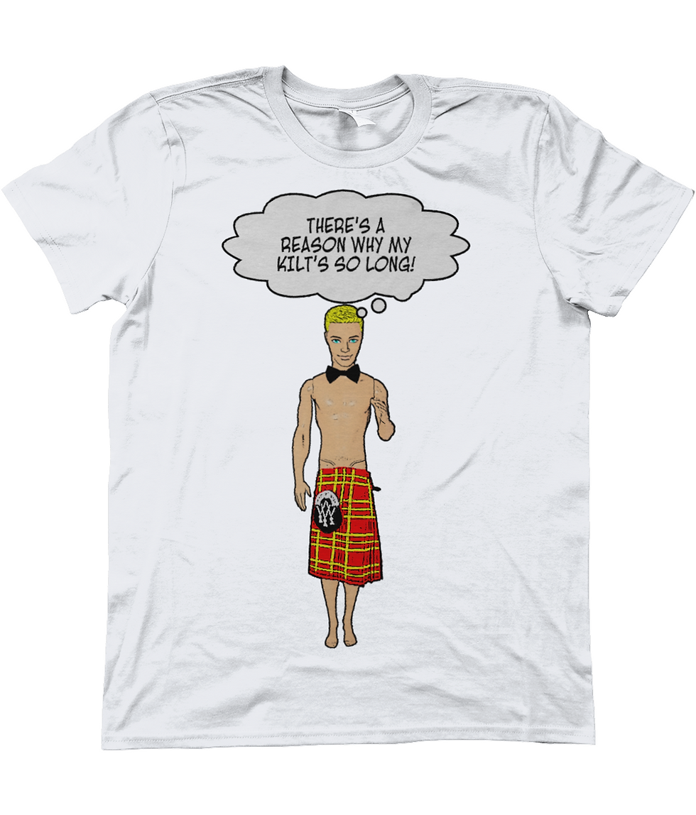 Thumbnail: There's a reason why my kilt's so long!! Funny Men's T-Shirt
