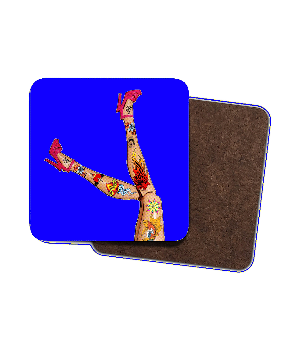 Thumbnail: 4 x Great Legs, Tattoos & Stilettos Drinks Coasters!