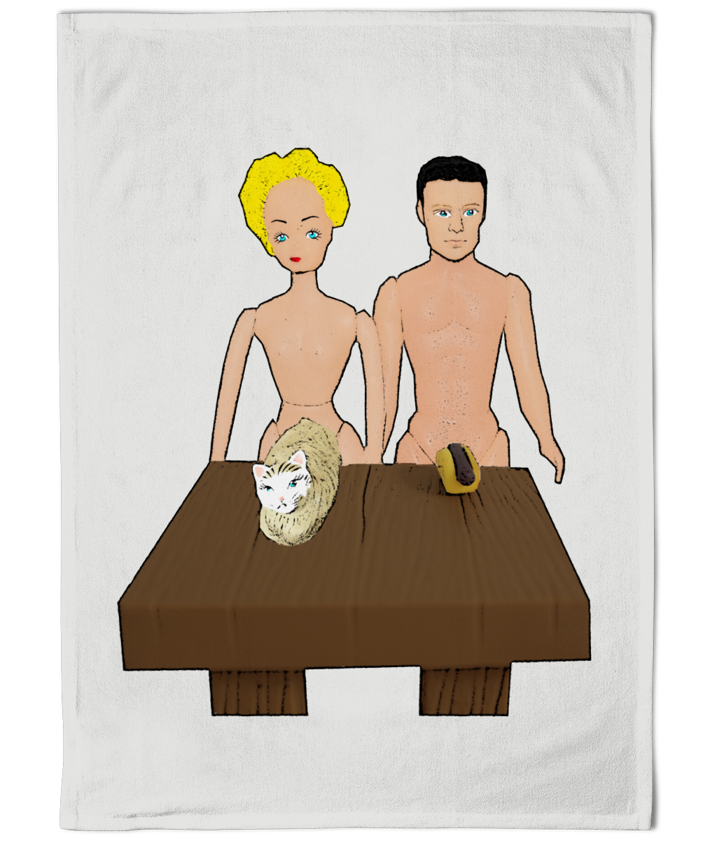 Hot Dog & A Pussy Rude Tea Towel!