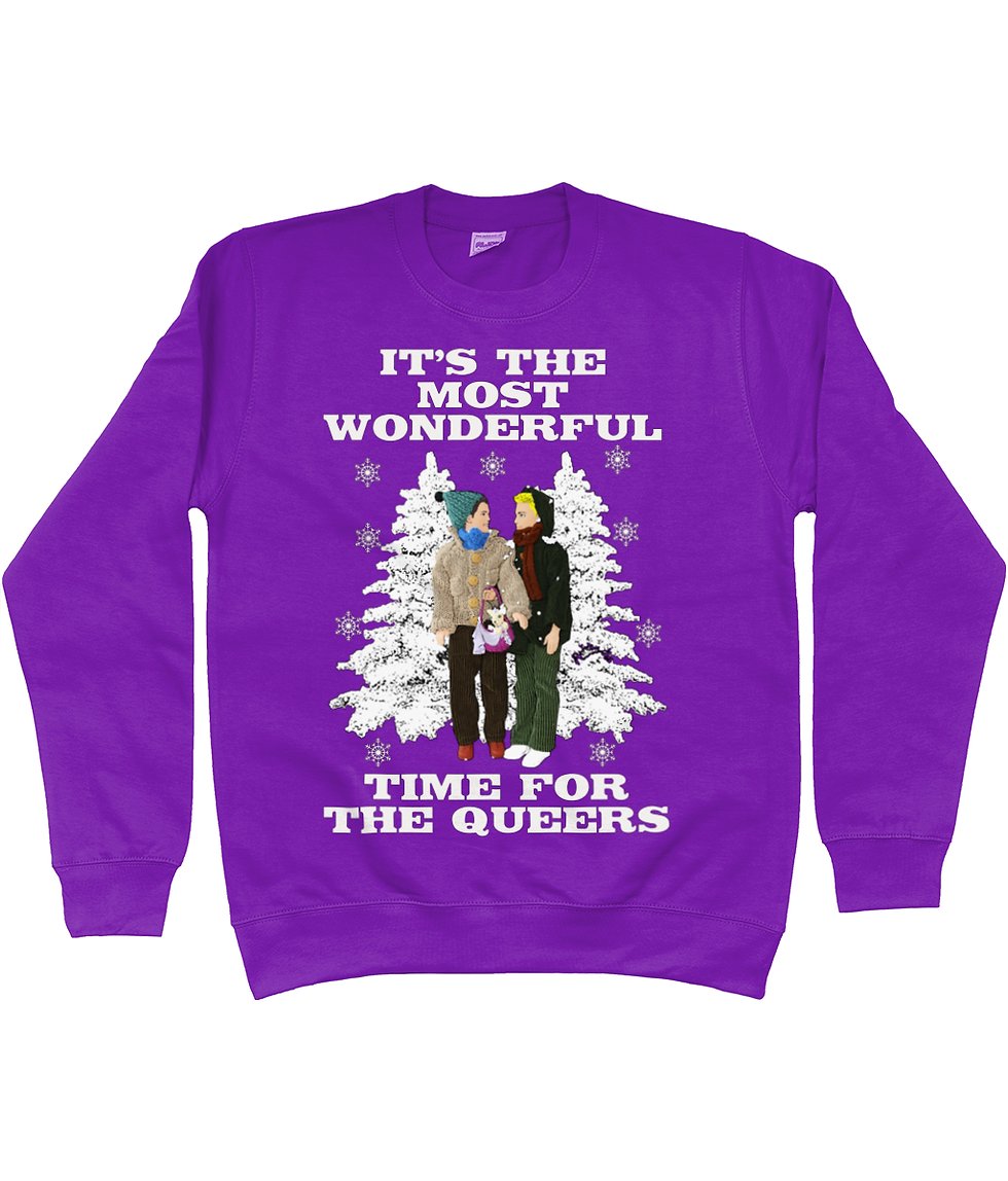 Thumbnail: It's The Most Wonderful Time For The Queers! Funny, Gay, Xmas Jumper!